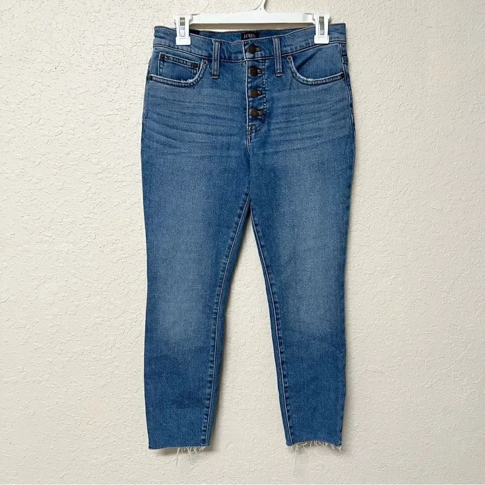 NWT J. Crew Women 9" High-Rise All Day Stretch Skinny Jeans Blue Denim Size 27P
